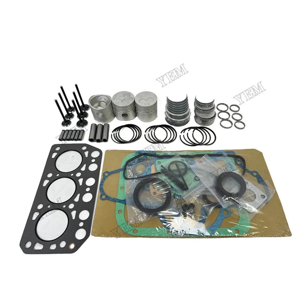 Overhaul Rebuild Kit Compatible with K3C Mitsubishi Engine for Iseki TU150 TU155 TU157 TU1600 Mini Tractor MT1601