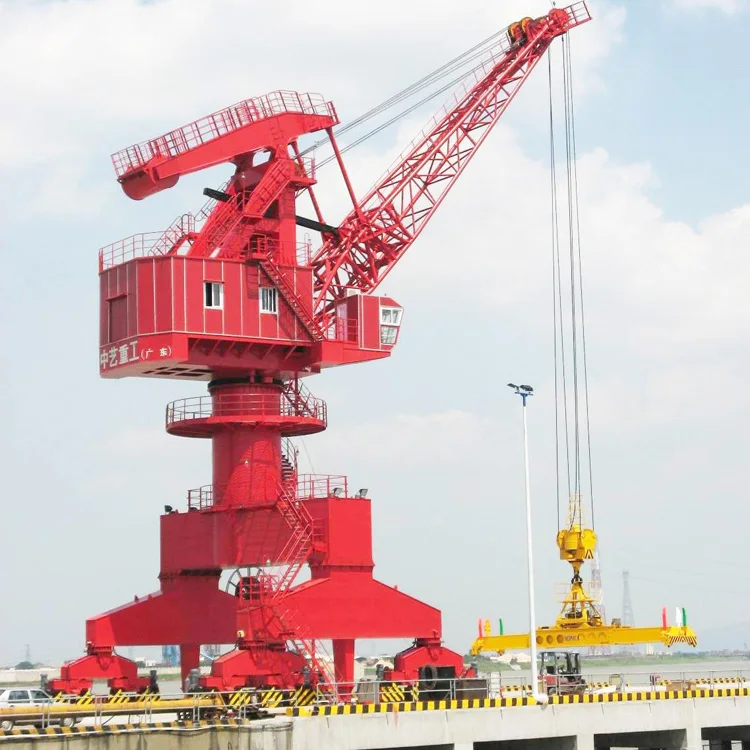 Jetty Bucket Bulk Material Loading and Unloading Portal Jetty Crane