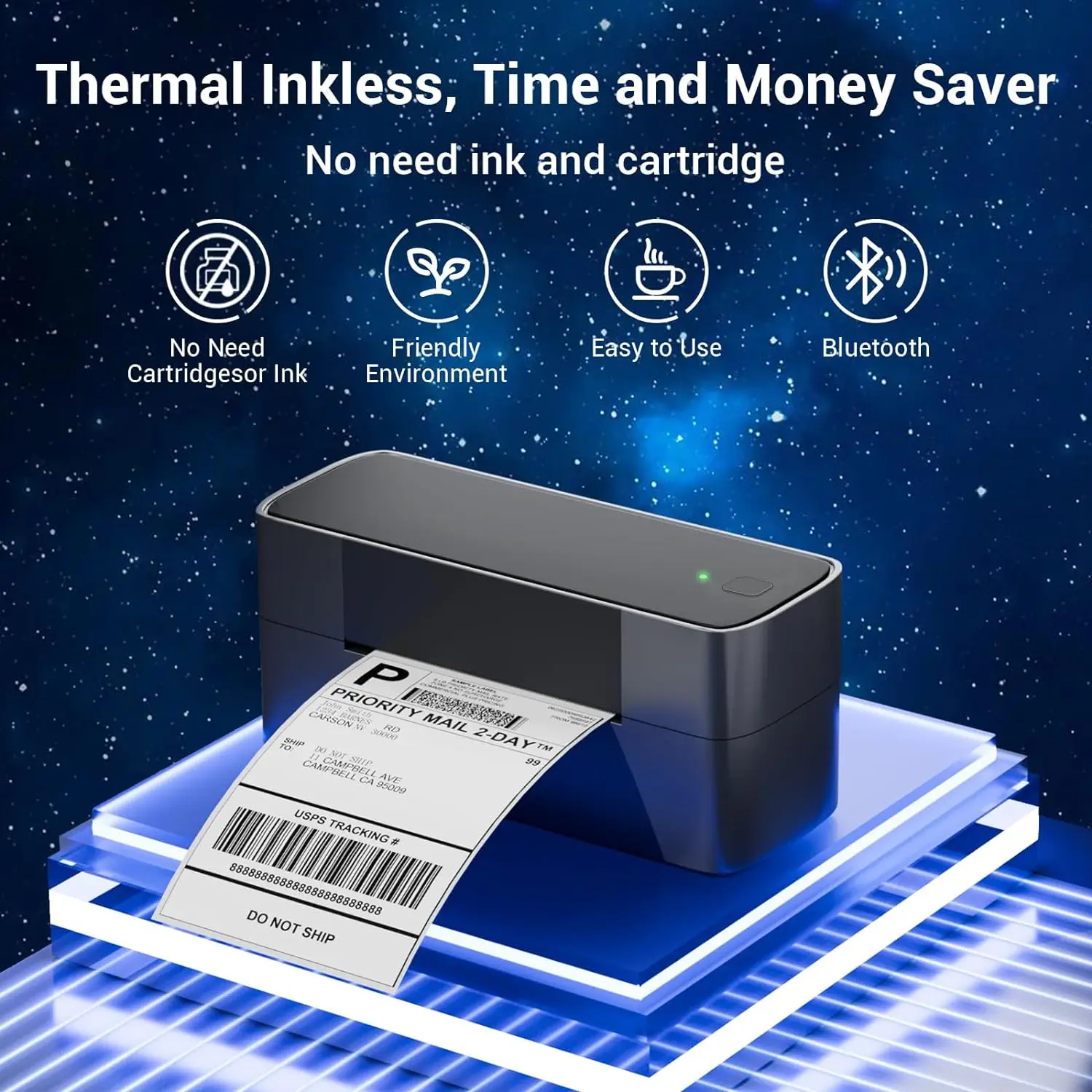 Label Shipping Packages Phomemo PM-245-BT Thermal Shipping Label 
