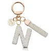 Letras de diamantes plateados-n
