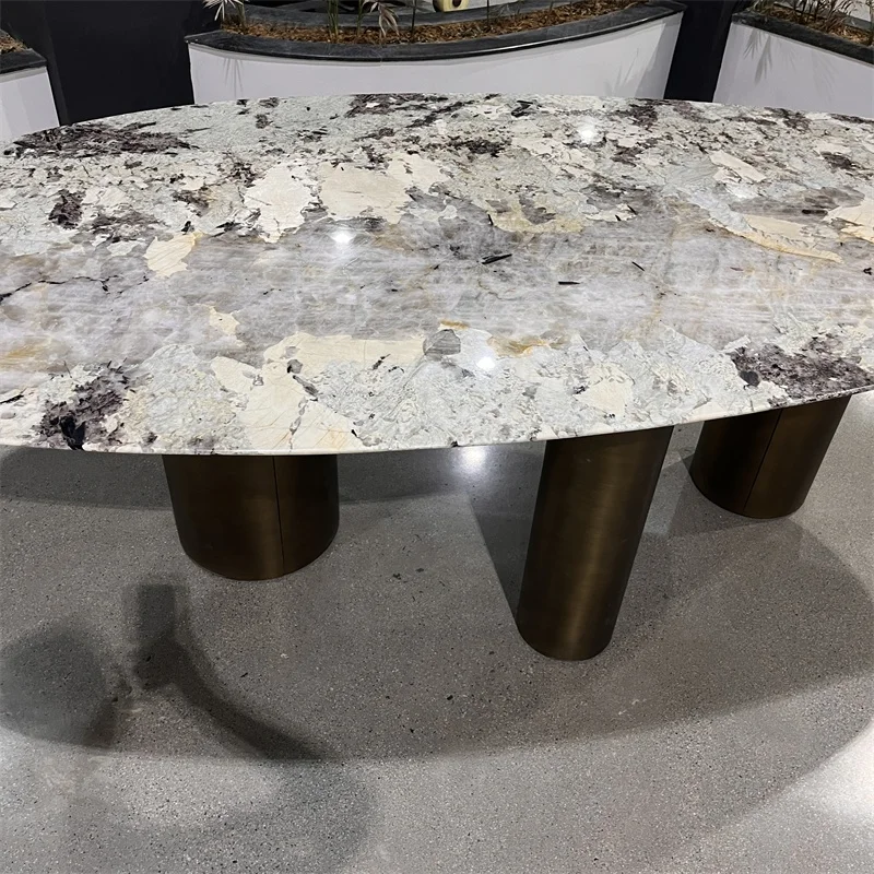 Customized Size Good Design Furniture Patagonia Quartzite Dining Table for Home and Hotel