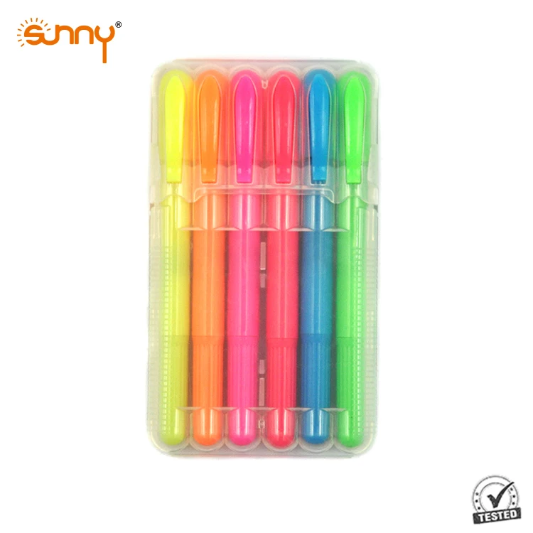 OEM Highlighters Neon Colors 6 Water Soluble Gel Crayon