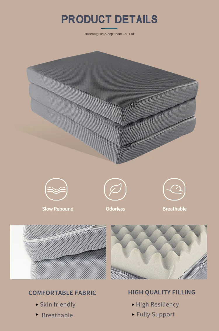 Premium Quality Prevent Flat Head Sleeping Supports Comfortable Trifolded Mattress Buy Tri