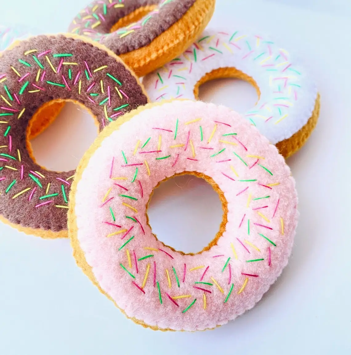 Фетровая еда, Пончик, кухня, детские игрушки, фетровый пончик, игрушка для ролевых продуктов