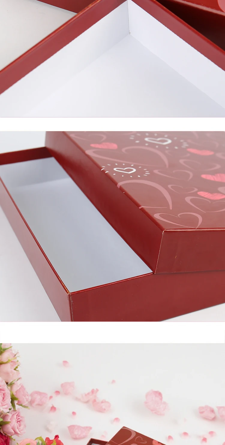 product custom logo high end art paper rigid box matt lamination foil embossing uv coating valentines day gift packaging for chocolate-45