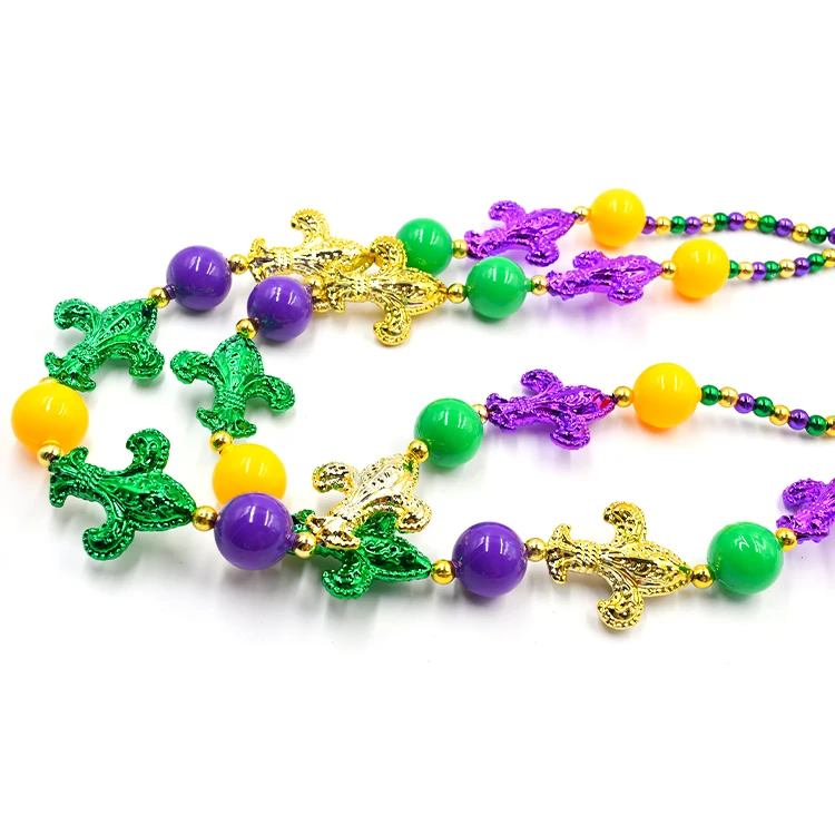 Wholesale Party Supply Flashing Led Mardi Gras Bead Necklace New Design