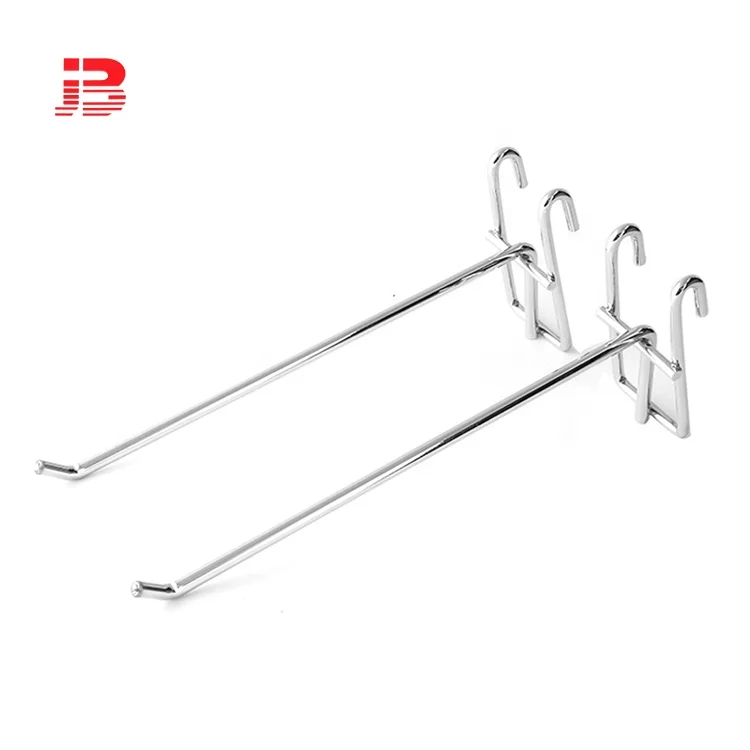 JINBIN Metal Chrome Grid Wall Hook Display Single Hanging Meshwall Hook (Метъл Хромна Решетка Застенна Кука)