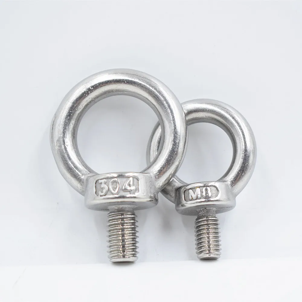 304 Stainless Steel Marine Lifting Eye Screw Ring Loop Hole Open Eye