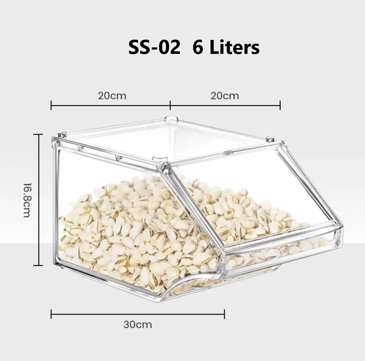 Ecobox Sweet Candy Dispensers Scoop Bin Nut Storage Container Stackable Candy Bin Bulk Food Bins