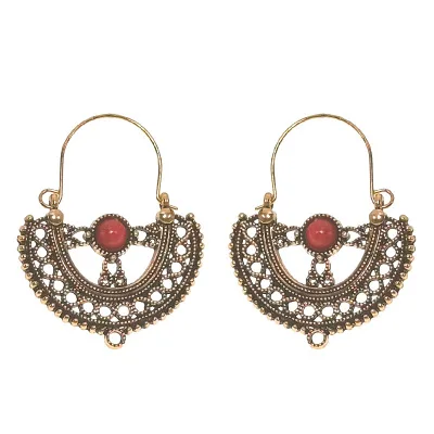 Fringed Stone Boho Ethnic Tassel Vintage Earrings Jewelry