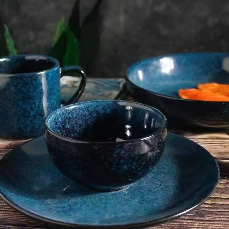Factory Direct Cheap Price Vintage Ceramic Dinnerware Bowls and Plates Set Plate Dinnerware for Restaurant Wedding B2C Shop