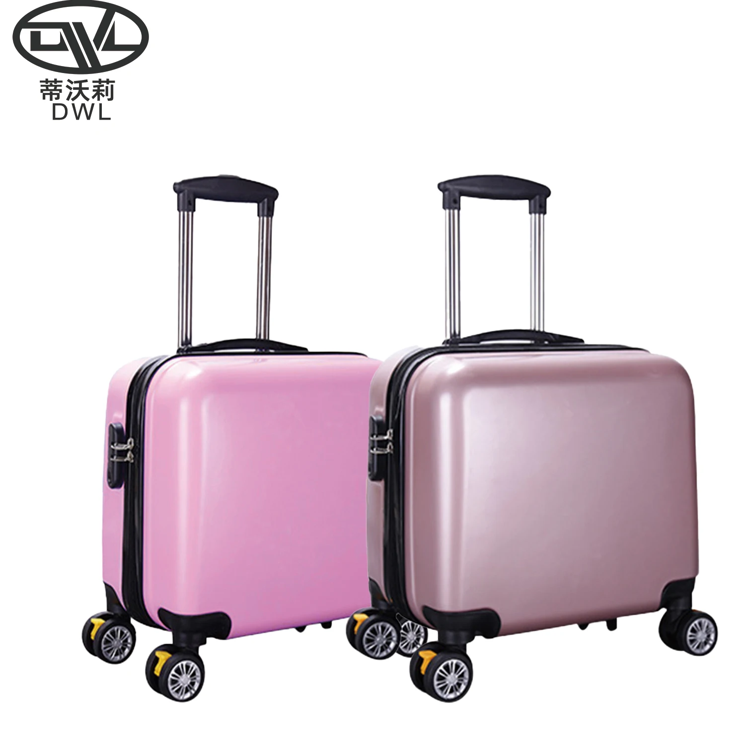 Customized Logo 18inch ABS PC Anti-scratch Kids Suitcase Lightweight Luggage with Spinner Caster Lovely Rolling Case