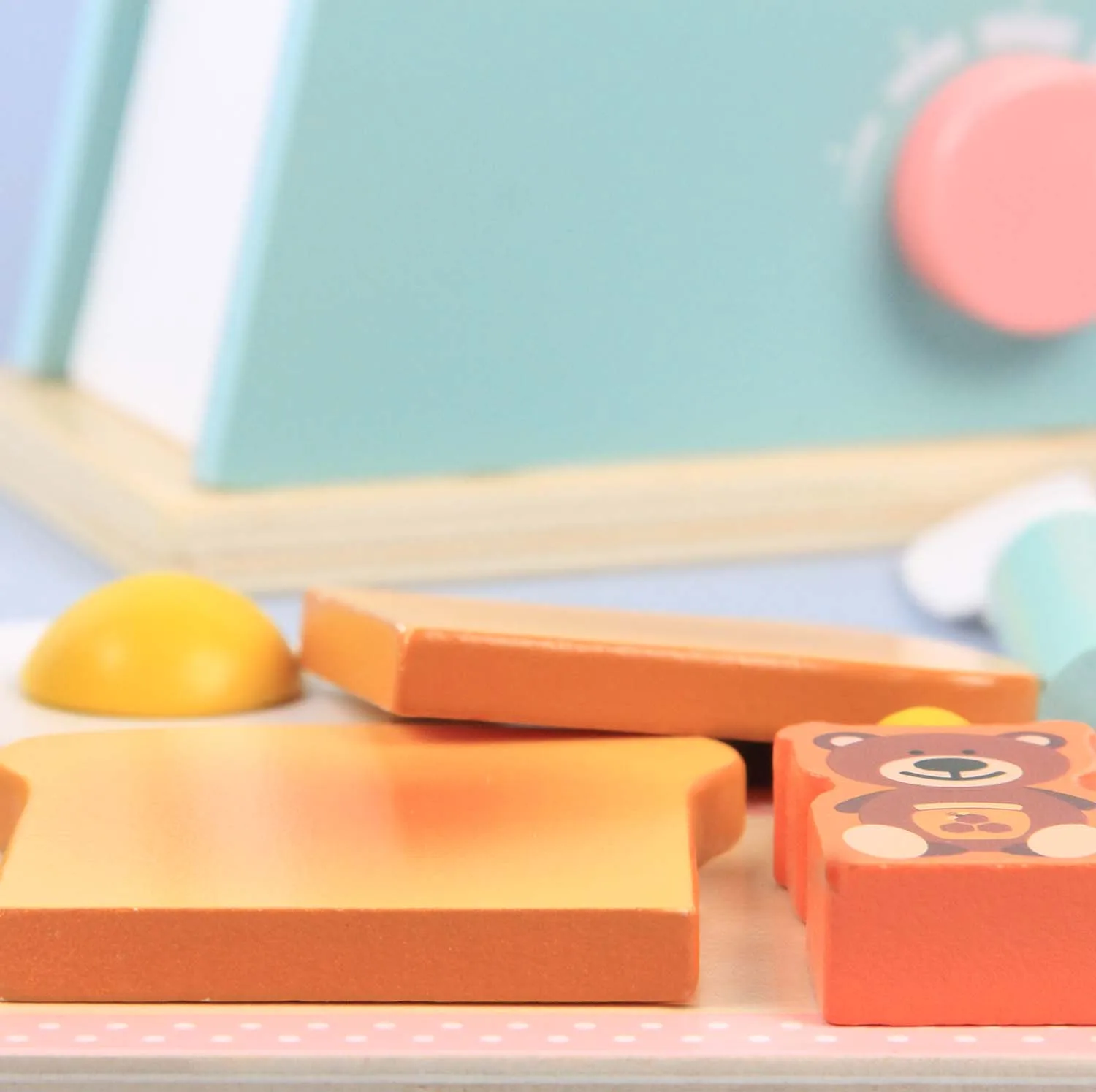 Новый дизайн ролевая игра синяя деревянная хлебопечка тостер игрушки для детей