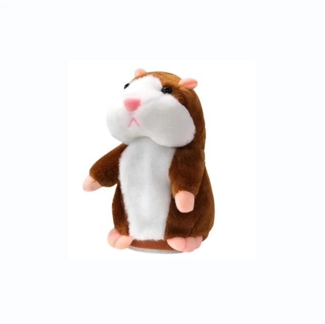 Talking Hamster Plush Toy, Repeat What You Say Funny Stuffed Toys,Talking Record Plush Interactive Toys for Kids Early Learning