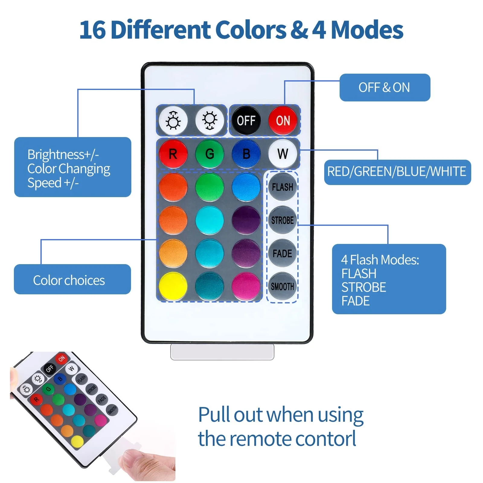 7 16 Colors LED Light Holder Lamp Base 3D Illusion Anime Acrylic LED Lamp Night Light Base with USB Cable and Remote Control