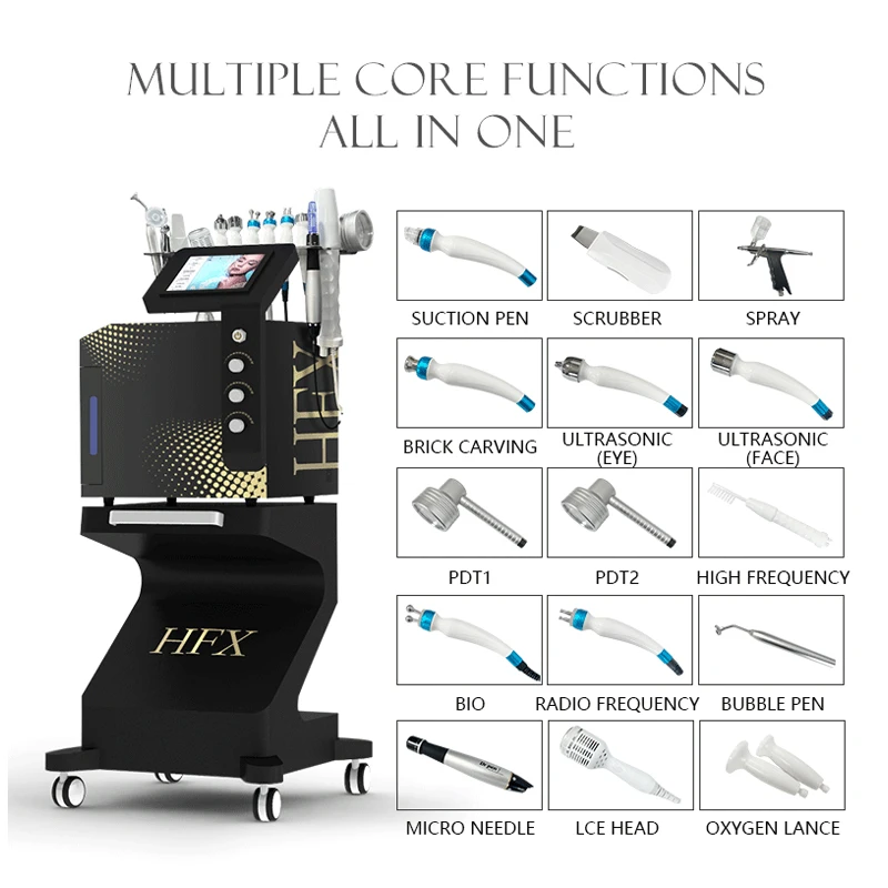 ZS Big Promotion 14-In-1 Hydra Dermabrasion Machine Water Oxygen Peeling Microdermabrasion Korea Skincare Machine for Spa
