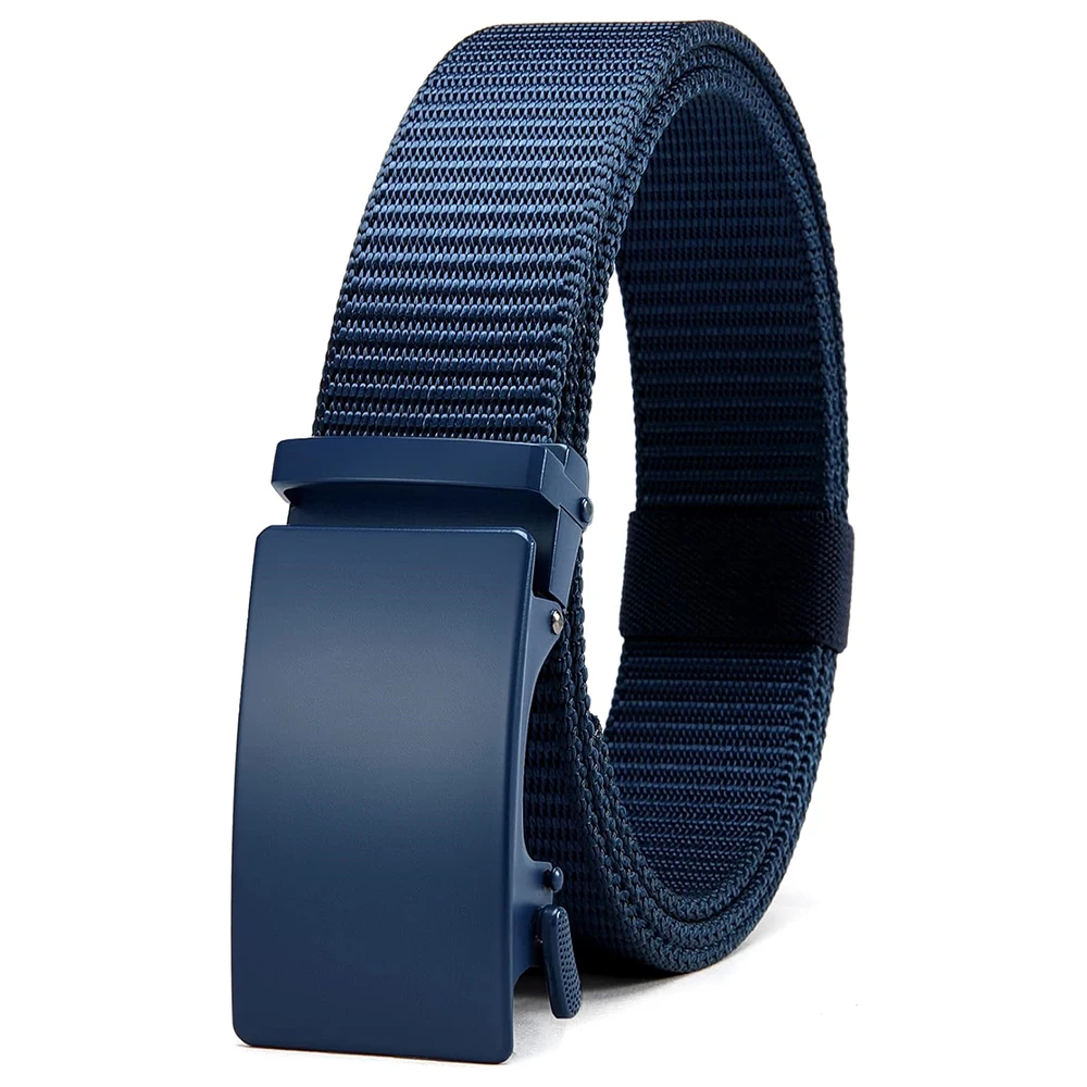 Wholesale Adjustable Wear-resistant Lightweight Nylon Ratchet Belt Men Casual Gift Box Outside Tail Golf Tactical Belt