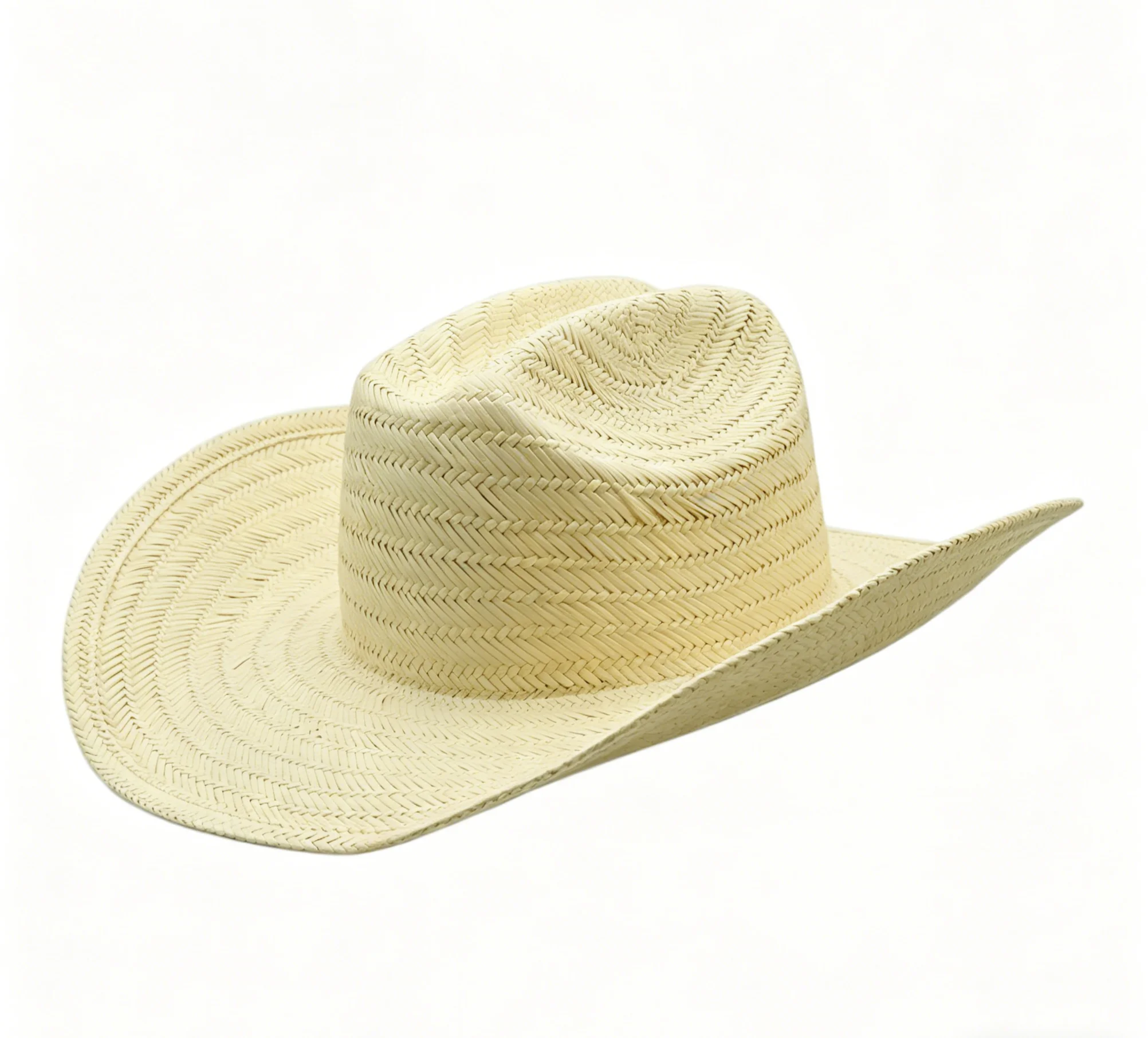 Paper Straw Cowboy Hat Hand Woven Wide Brim Western Hat Lightweight Summer Sun Headwear for Women Men