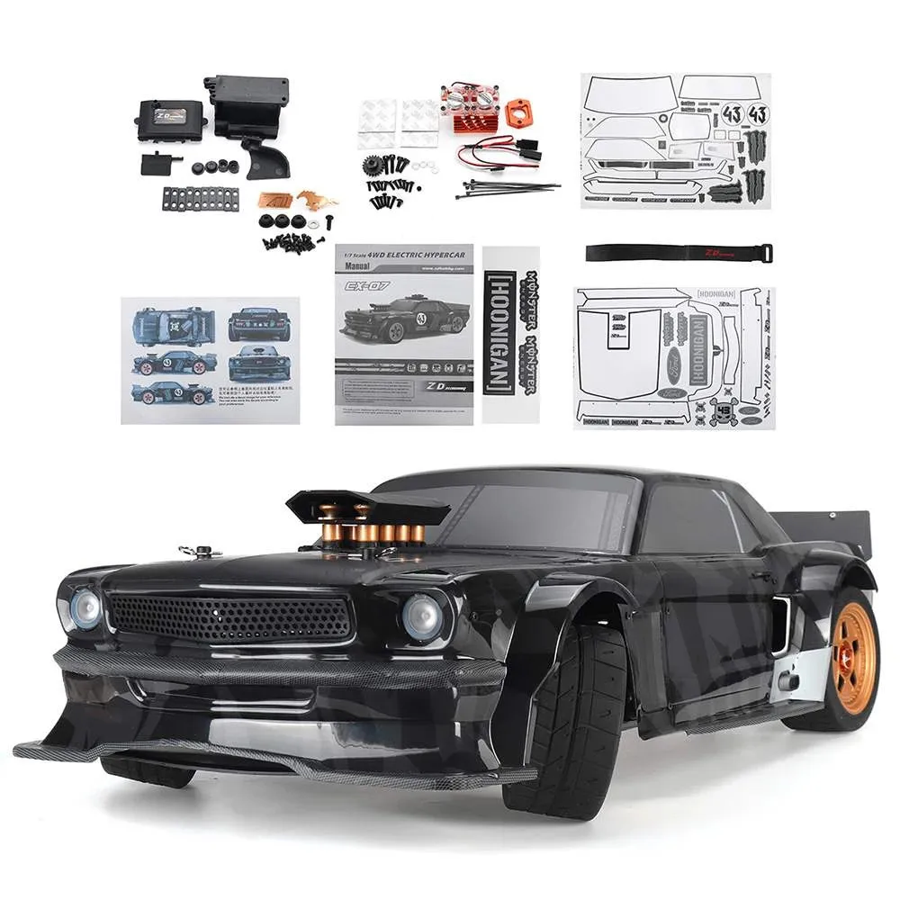 1/7 Scale RC Car Hoonigan EX07 Kit – Electric Hypercar Drift