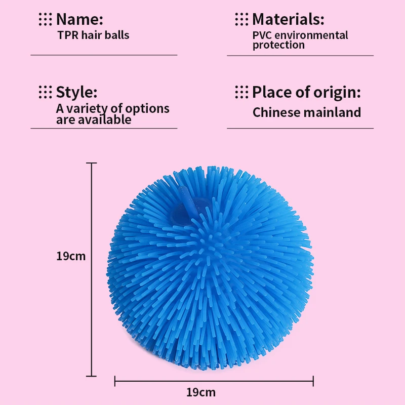 Производители прямых продаж горячие синие длинные волосы TPR надувная собака. игрушка для снятия стресса Вентиляционные игрушки. Антистрессовые