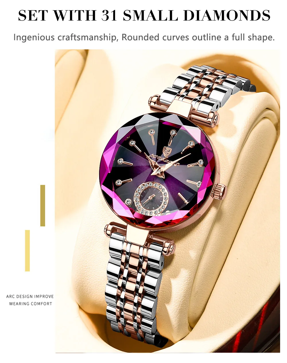 Poedagar 719 Women's Quartz Watch Reloj Mujer Woman Relojes Femeninos Fashion Temperament Small and Delicate Waterproof Watch