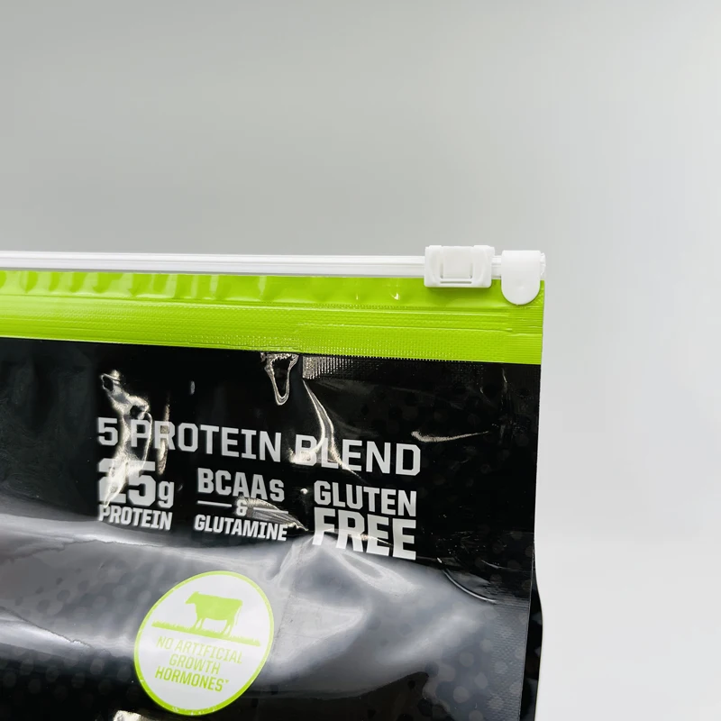 Custom Printed Whey Protein Powder Bag Moisture Proof Plastic Flat