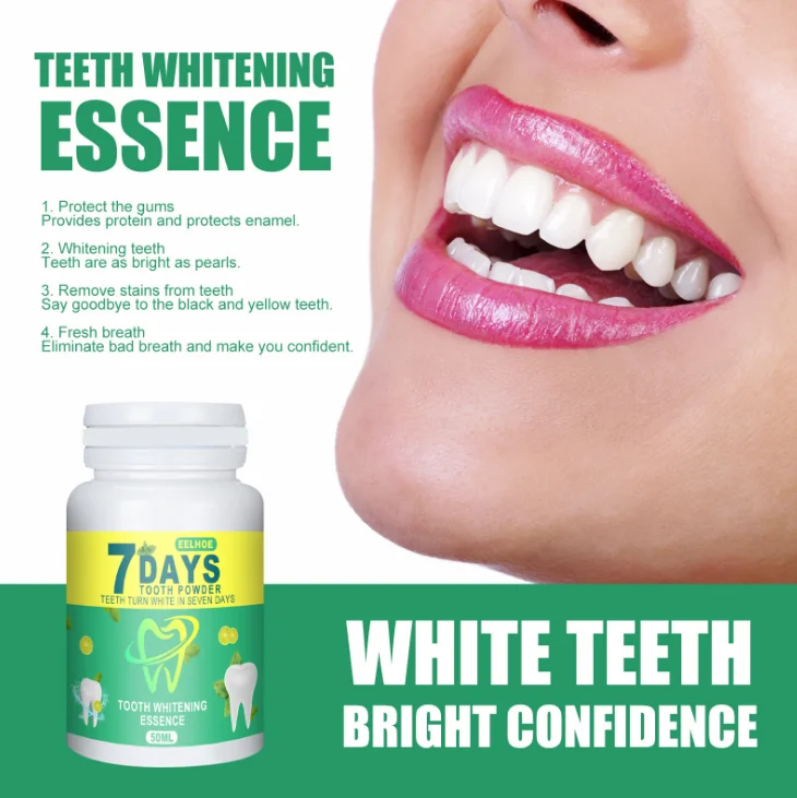 Yanmei 7 дней Отбеливание зубов порошок ежедневная Глубокая чистка Уход за полостью рта удаление плохого дыхания идеальная улыбка Стоматологический