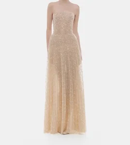 Bettergirl 2026 Ramadan French high-end lace strapless sequin dress