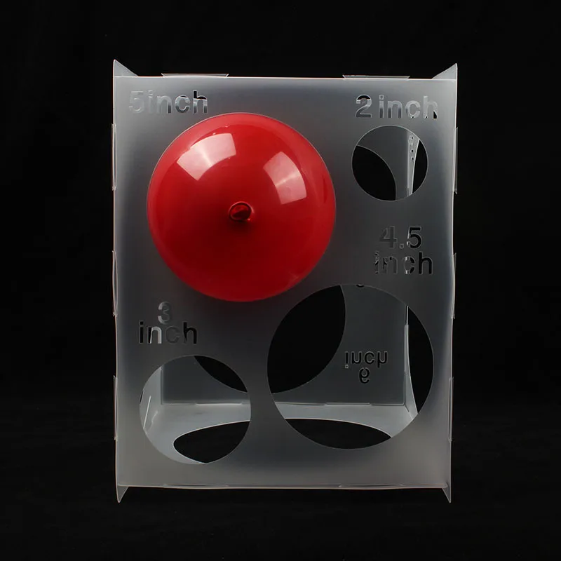 11 Holes Collapsible Plastic Balloon Sizer Box Cube, Balloon Size