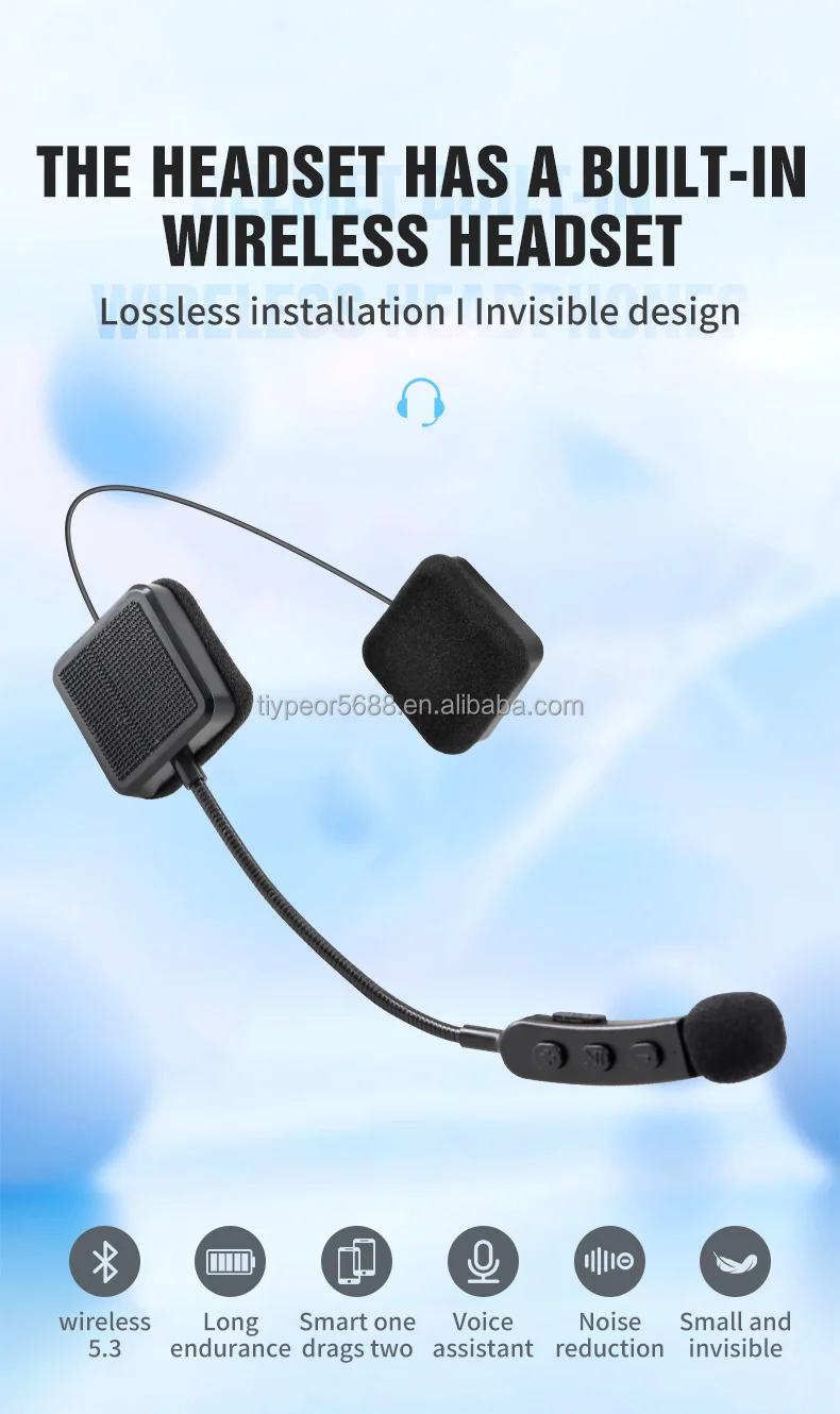 product tiypeor ipx6 motorcycle helmet headset new condition dc output current waterproof noise reduction helmet wireless headset-2