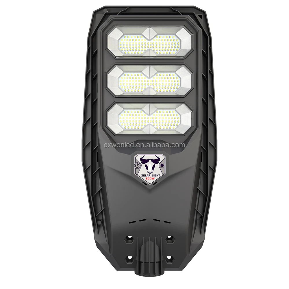 Smart Solar Lighting Lamp 300W 400W 500W 600W Radar Motion Sensor Integrated Solar Street Light