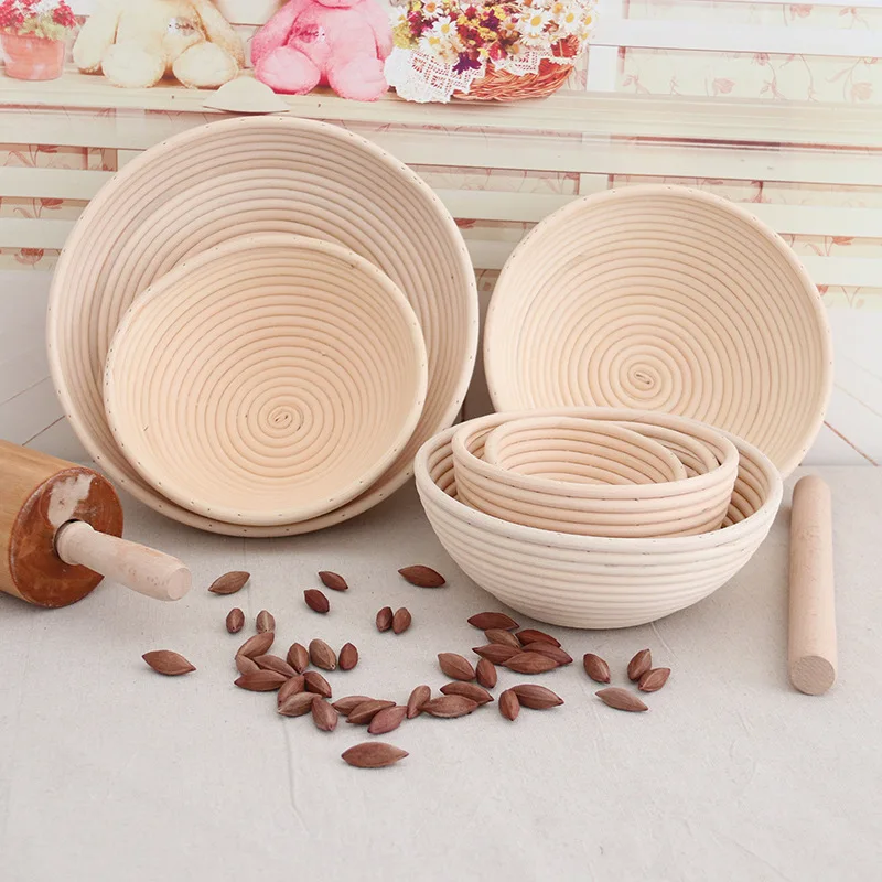 Форма для выпечки в европейском стиле, корзина из ферментированного ротанга, корзина из натурального ротанга для выпечки, корзина для хлеба