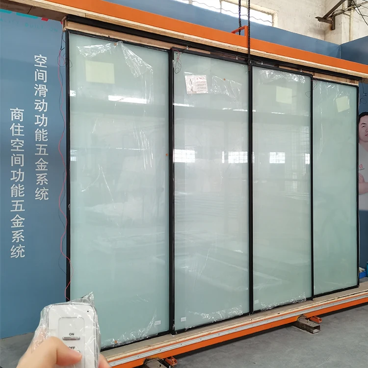 Electric WIFI APP Smart Automatic Sensor Glass Door Sliding Electric Kitchen Doors Auto Linear Magnetic Automatic Sliding Door