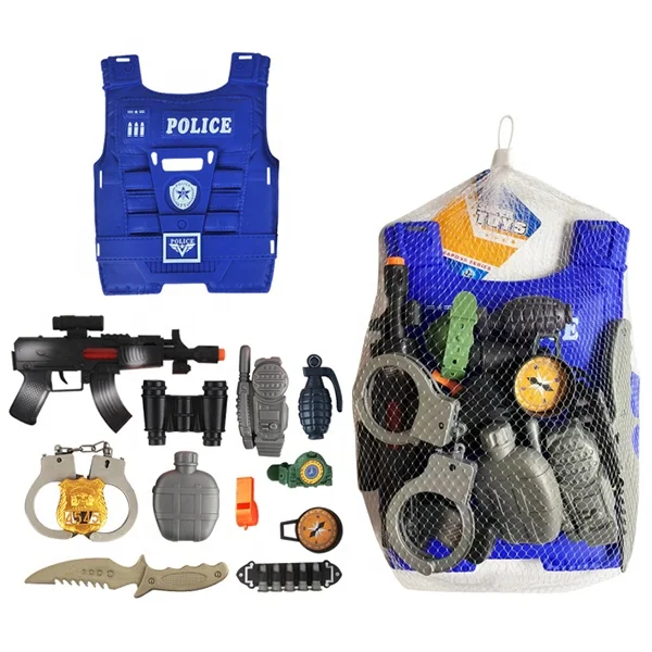 Cheap Simulation Police Toys Play Set School Role Play Plastic Police ...