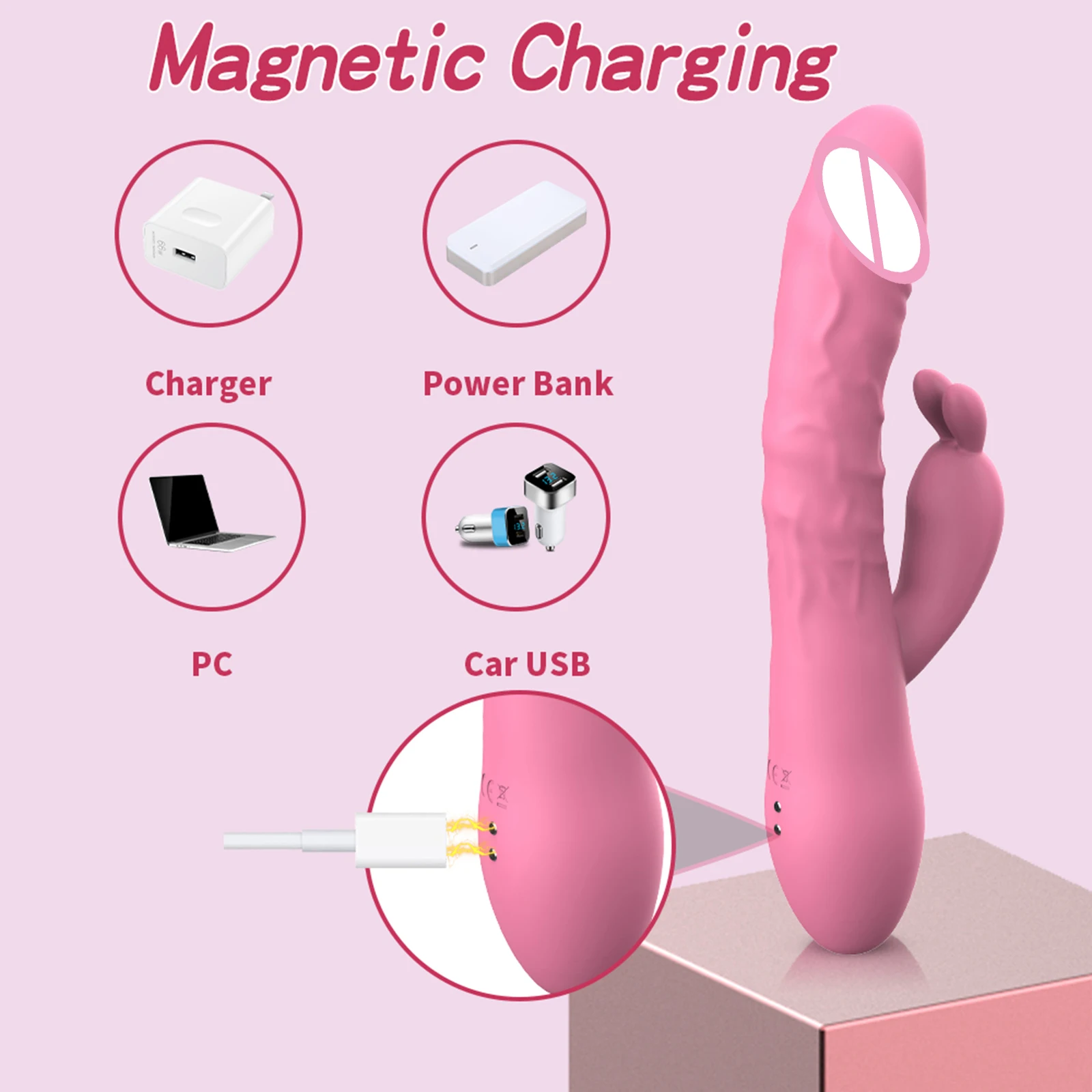 热销g点女性阴部按摩器廉价硅胶兔子假阴茎阴道电动振动器女性兔子振动器