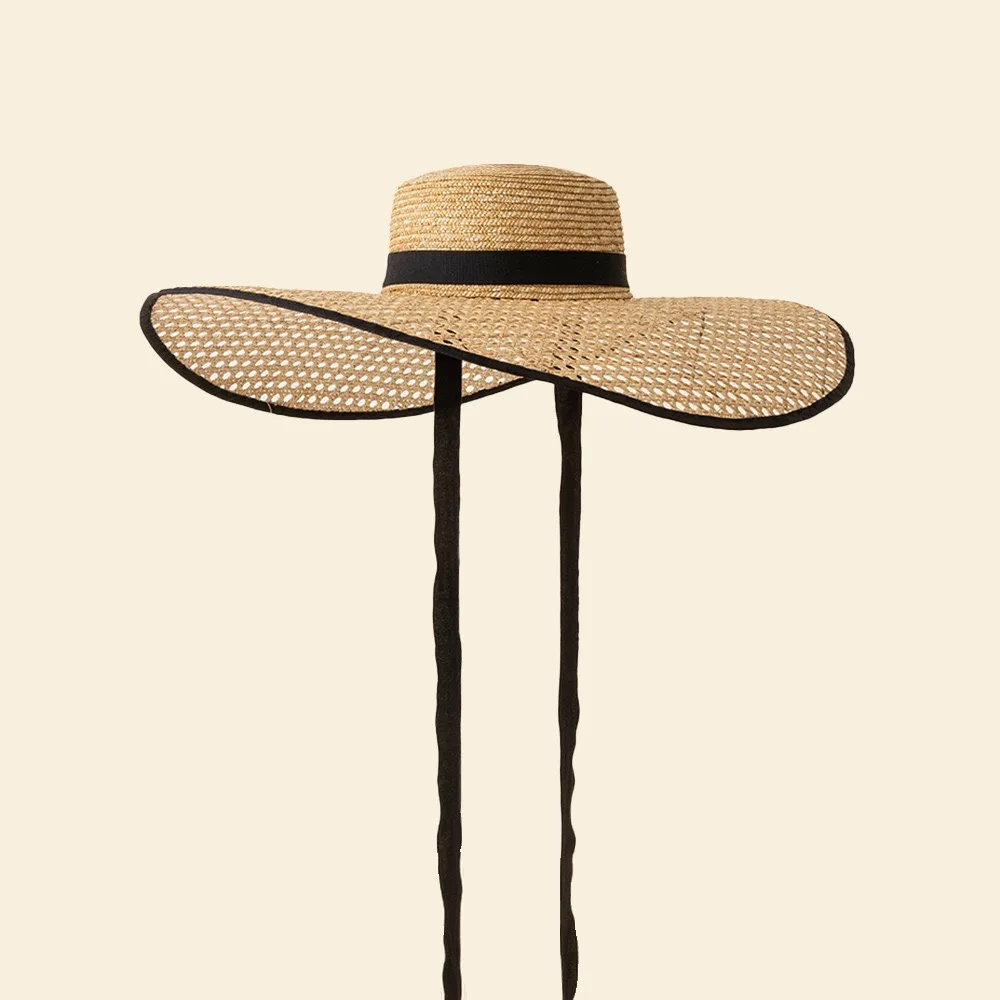 Luxury Vintage Hollow Out Rattan Sun Hat - Perfect for Beach display picture 2