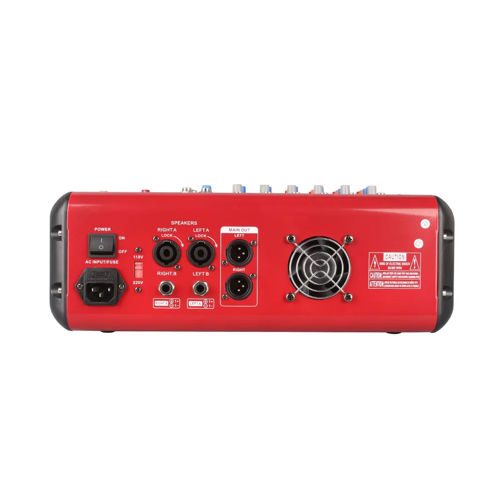 Good price high quality audio mixer 6 channel usb interface controller effect sound mixer dj power mixer amplifier