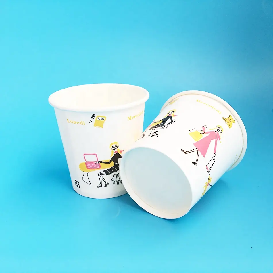 Disposable Single Wall Paper Cup and Bowl High Quality with Logo Printing 3
