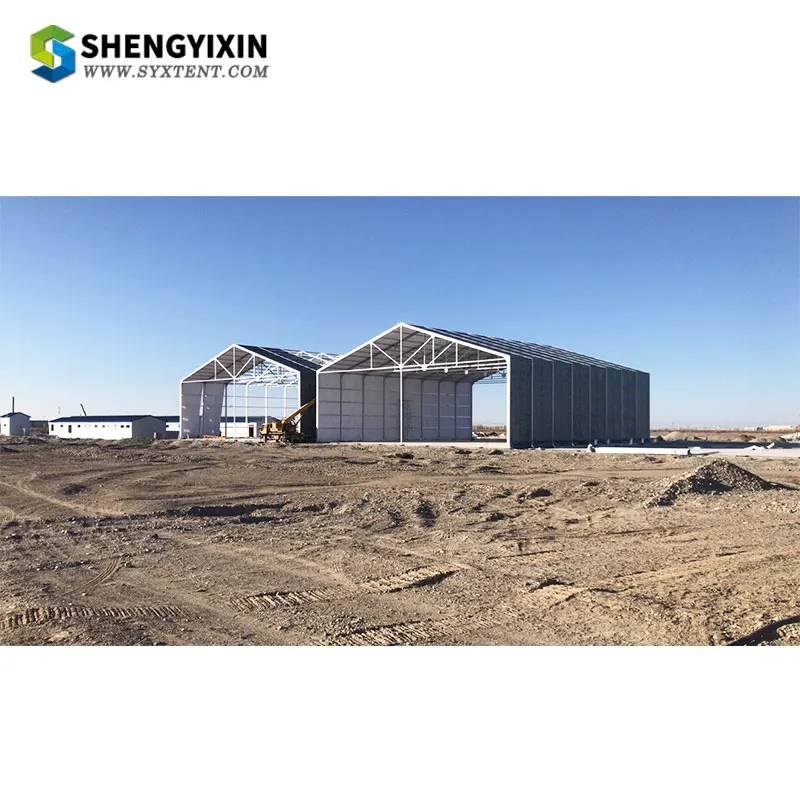 Newest Permanent Structure Fabrics Waterproof Storage Large Industrial Cabin Snow Hangar Tent for Sale