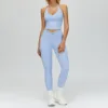 Tank tops+ Leggings- blue