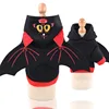 Hooded two-legged sweatshirt with red and black wings