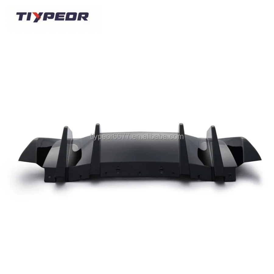 product tiypeor diffuser bodykit for ford mustang 2024   2025 glossy black rear bumper diffuser lip abs replacement accessories-6