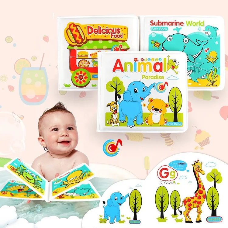 Детские Водонепроницаемые игрушки для ванной комнаты книга воды книги ванна книги