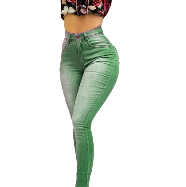 Custom Jeans 2024 Manufacturer Provides Highwaist Women's Denim Pencil Pants Women's Jeans Skinny factory