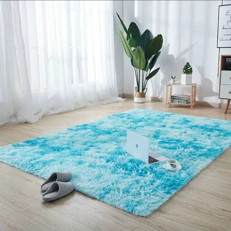 Fluffy Carpets For Bedrooms Shaggy Rug Hot Selling Tiedye Living Room
