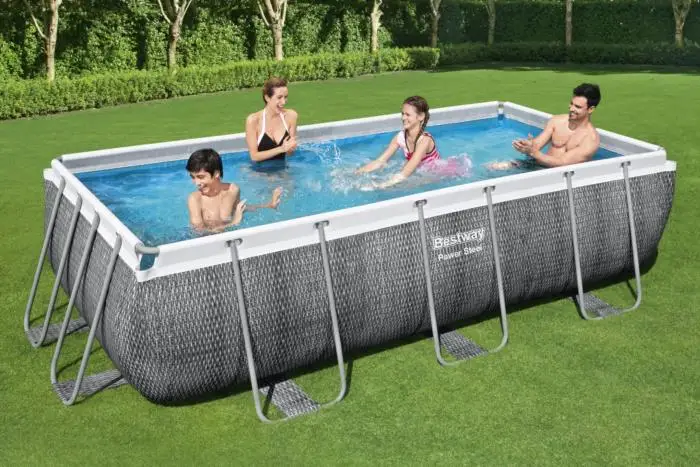 Bestway 56721 Rectangular Stainless Steel Swimming Pools