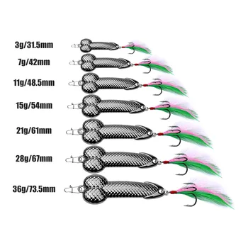 New 3g 7g 11g 15g 21g 28g 36g Spoon Lure Luya DD Vib Vibrating Rotating Sequins Long-range Micro-vibration – Metal Jig – view 4