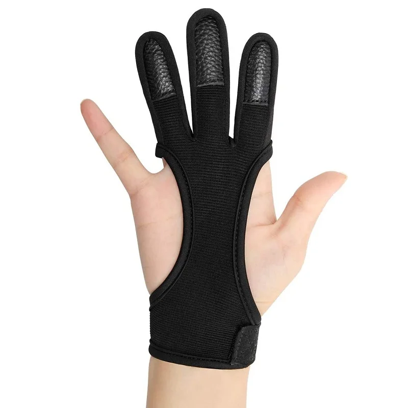 three finger archery glove