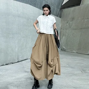 Bettergirl 2025 Spring New Folded Loose High Waisted Harun Pants