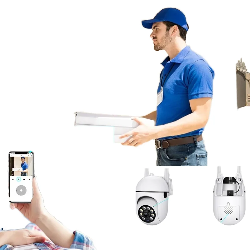 A7 Zoom IP Camera 2MP Surveillance Alarm Wireless Bulb-shaped Camera WIFI Indoor Camera With Night Vision
